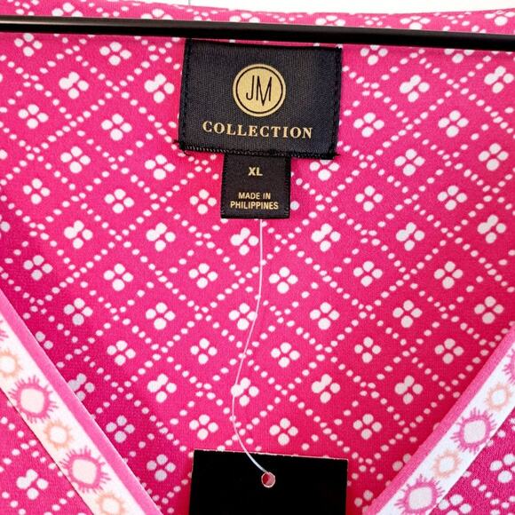 JM Collection Tied Waist V-neck Top - Picture 2 of 8